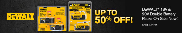 DeWALT 18V and 20V Double Battery Packs On Sale DeWALT 18V and 20V Double Battery Packs On Sale