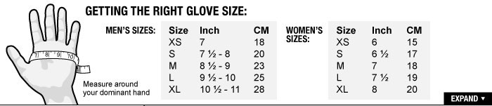 Salisbury Glove Size Chart