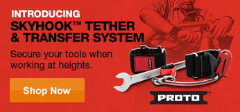 Secure your tools when working at heights.