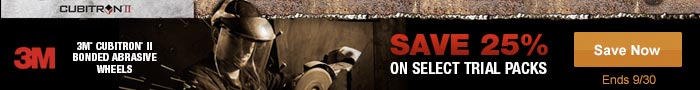 3M Cubitron II Bonded Abrasive Wheels - 25% Off select trial packs