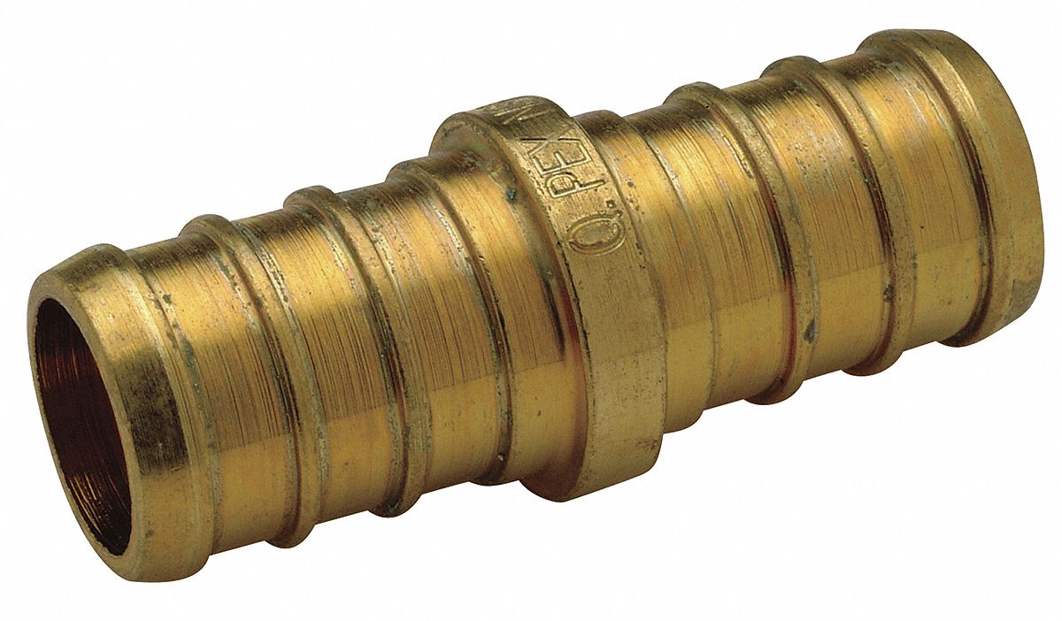 Low Lead Brass Coupling, PEX Connection Type, 3/8