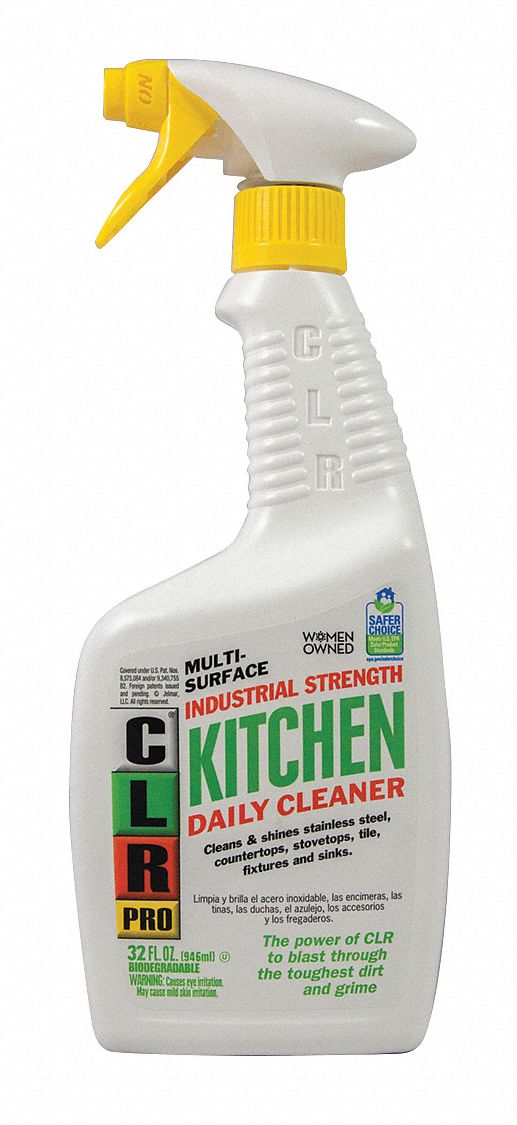 CLR Kitchen Cleaner, 32 oz. Trigger Spray Bottle, Unscented Liquid