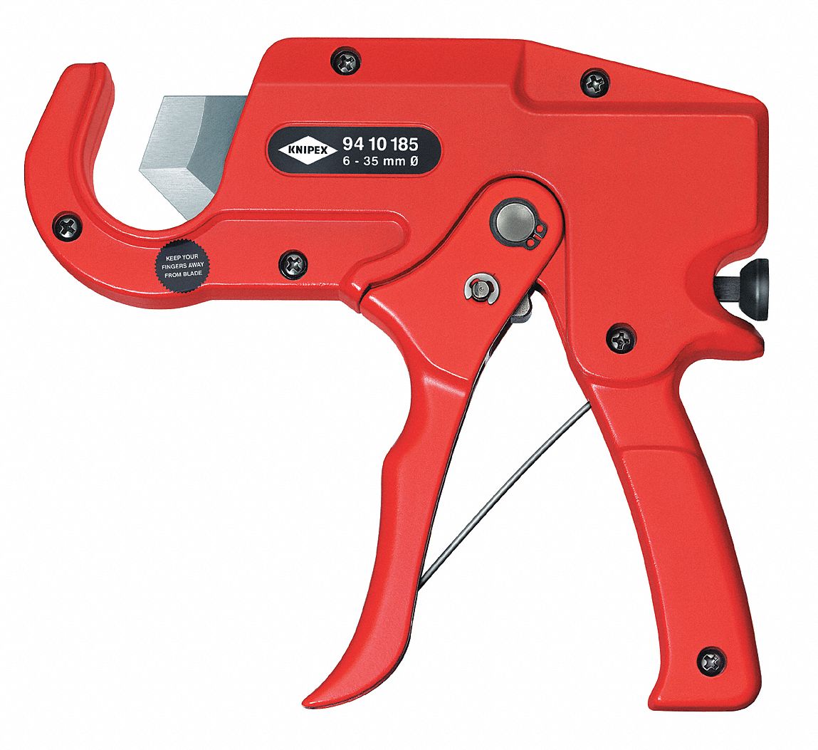 KNIPEX Ratcheting Cutting Action Pipe Cutter, Cutting Capacity 13/8