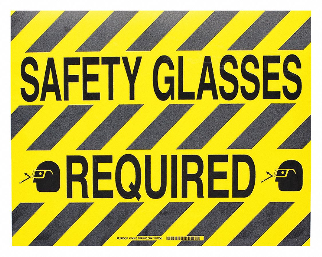 B534FS 14X18 BLK/YEL SAFETY GLASSES REQD