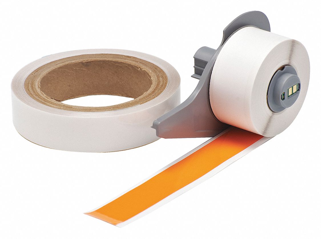 Orange/ClearPolyester Print On Demand Floor Marking Tape, 50 ft. Length, 1
