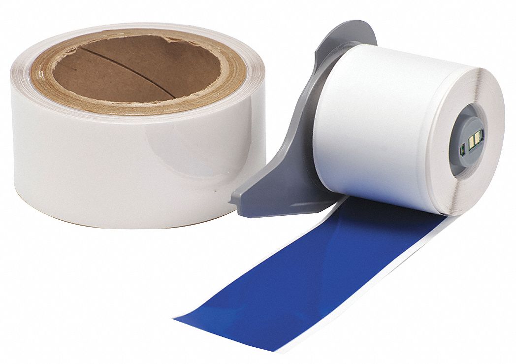 Blue/ClearPolyester Print On Demand Floor Marking Tape, 50 ft. Length, 2.000