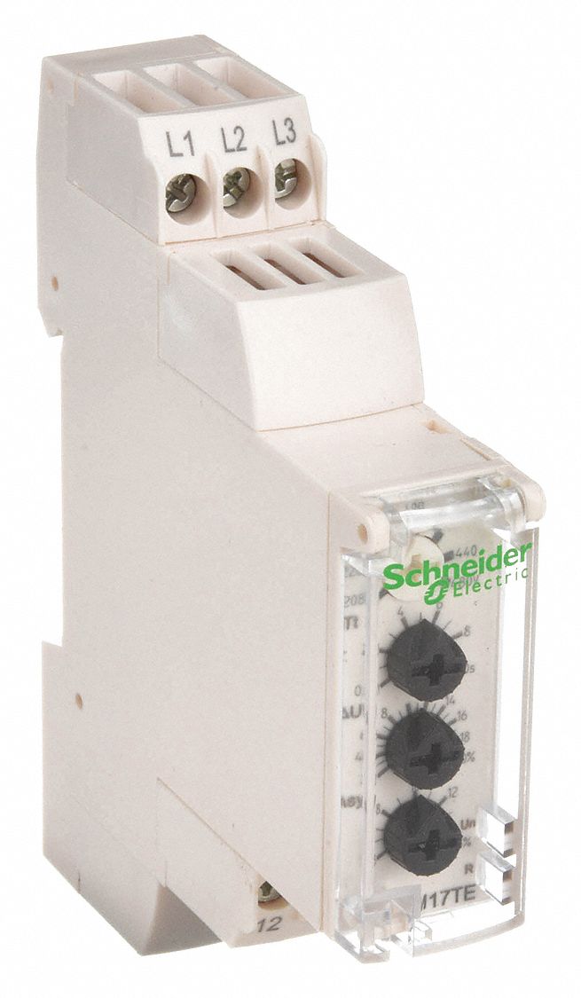 SCHNEIDER ELECTRIC Phase Monitor Relay, 208 to 480VAC, 5A 24V, 3A