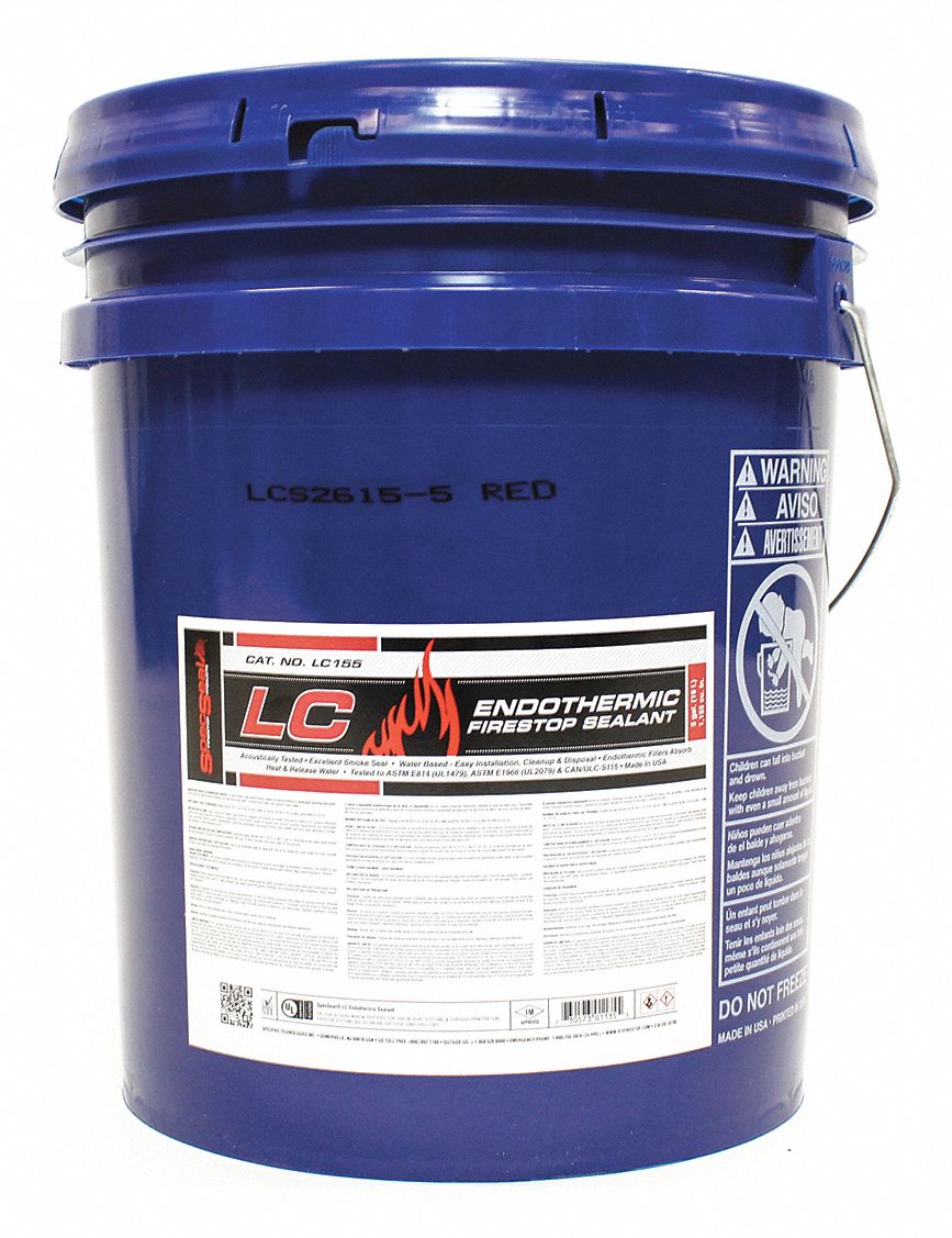 SPECSEAL Firestop Sealant, 5 gal Pail, Up to 4 hr Fire Rating, Red