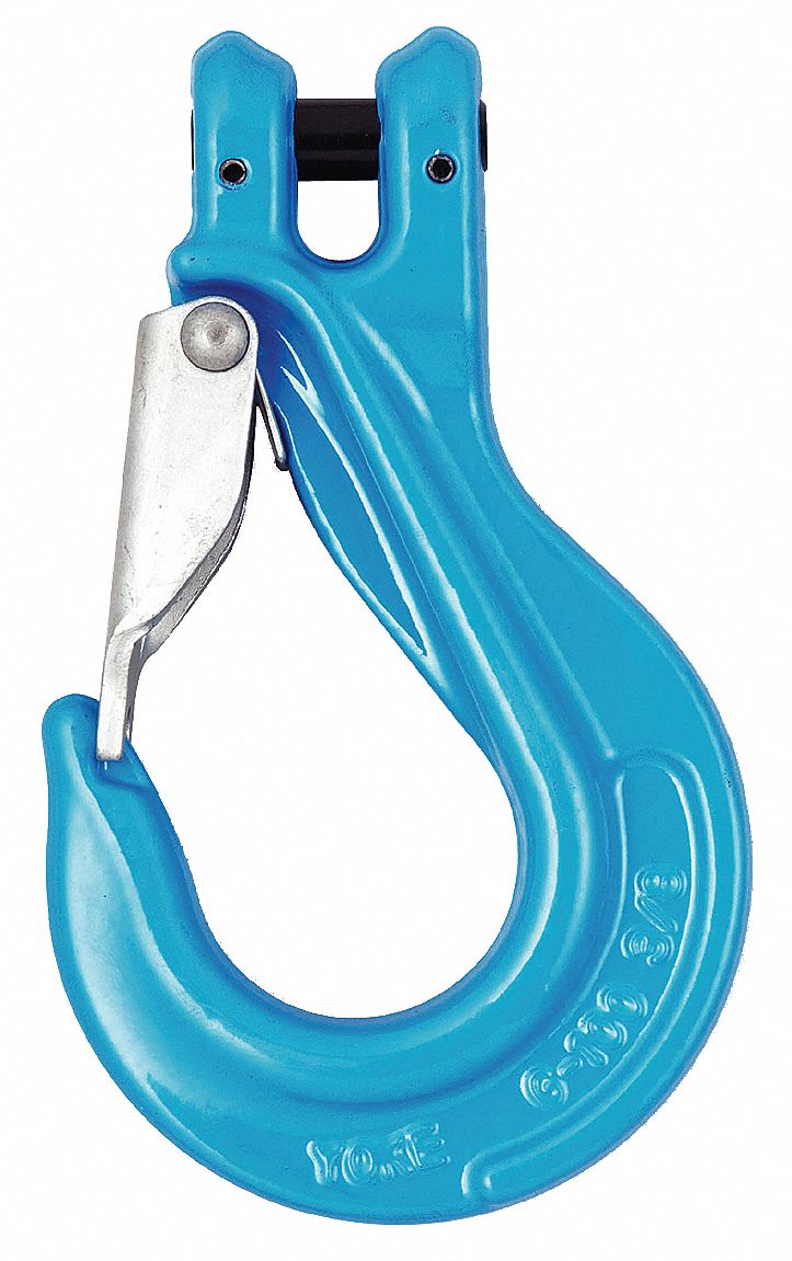 YOKE Slip Hook, Alloy Steel, 100 Grade, Clevis, 3/8" Trade Size, 8800