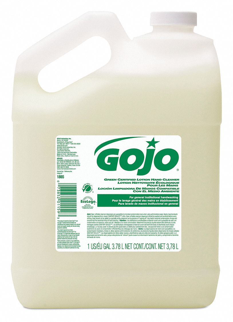 GOJO Cleaner, Liquid, Hand Cleaner, 1 gal., Jug, Universal, PK 4