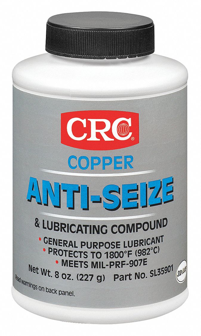 CRC Copper, AntiSeize Compound, 95°F, 1800°F, 8 oz., BrushTop Can