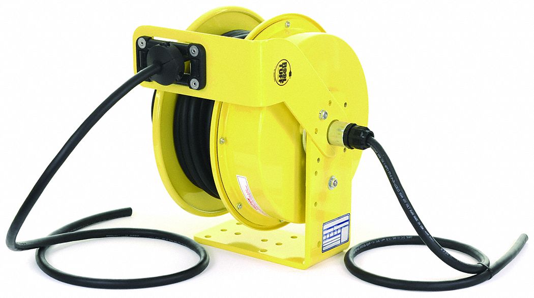 KH INDUSTRIES Retractable Cord Reel, 600V AC, Flying Lead, 50 ft