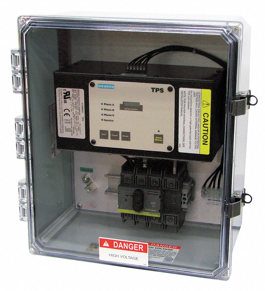 SIEMENS 3 Phase Surge Protection Device, 120/208VAC Wye 13W839