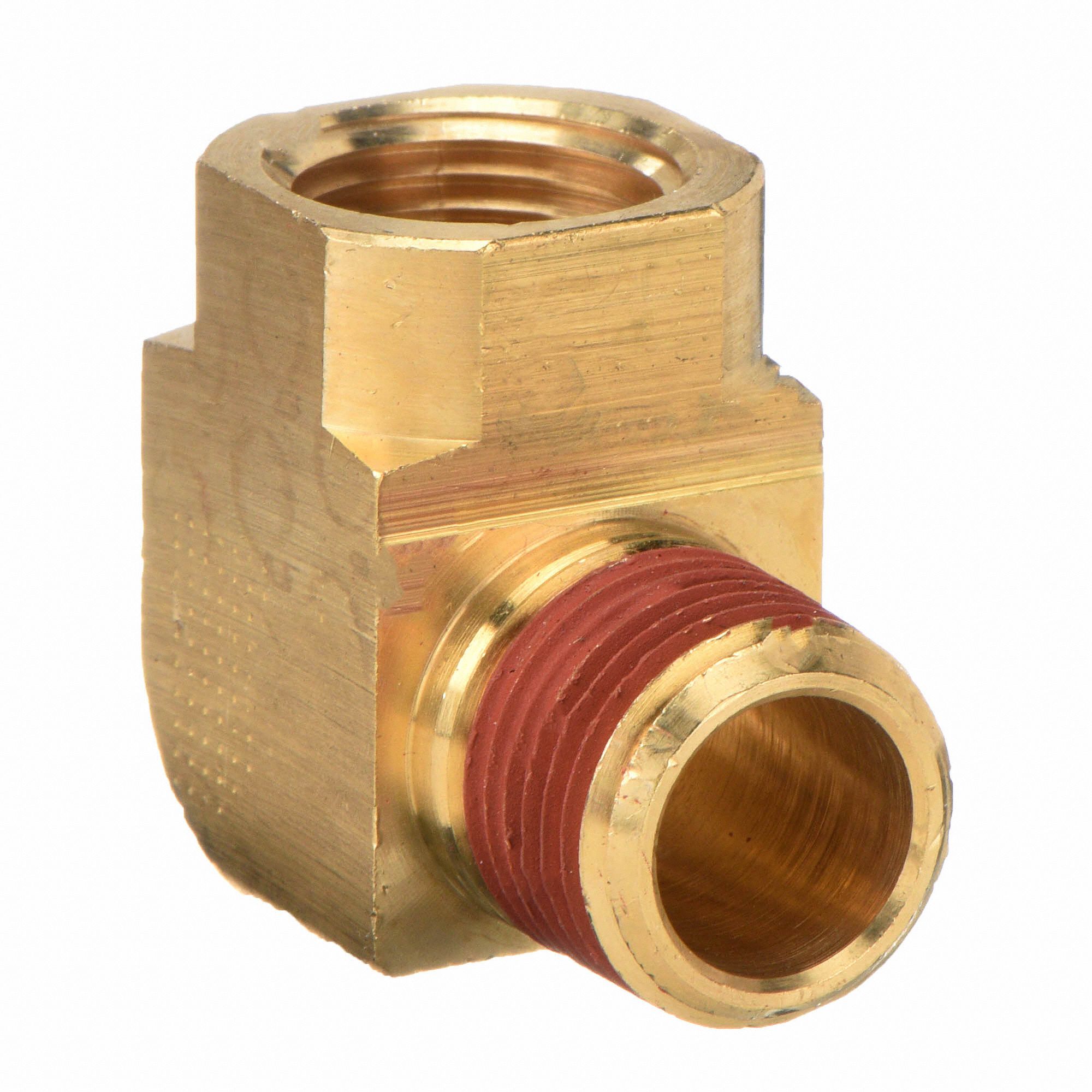 PARKER Brass Extruded Street Elbow 90 Degrees FNPT X MNPT 1 8 In