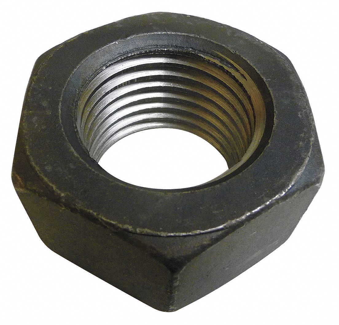 GRAINGER APPROVED Hex Nut, Hex Nut, Steel, Grade 8, Plain, 21/4"12