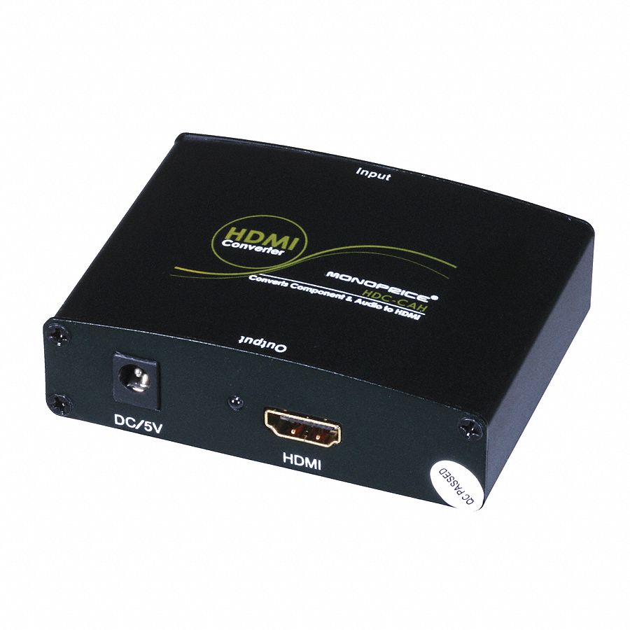 MONOPRICE Video Converter, HDMI, Plug and Play, Component, HDMI, S/PDIF Coax, Toslink 14C159