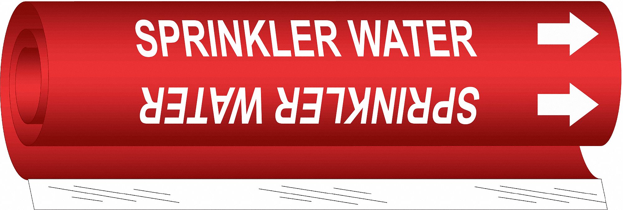 Pipe Mrkr,Sprinkler Water,1-1/2to2-3/8In