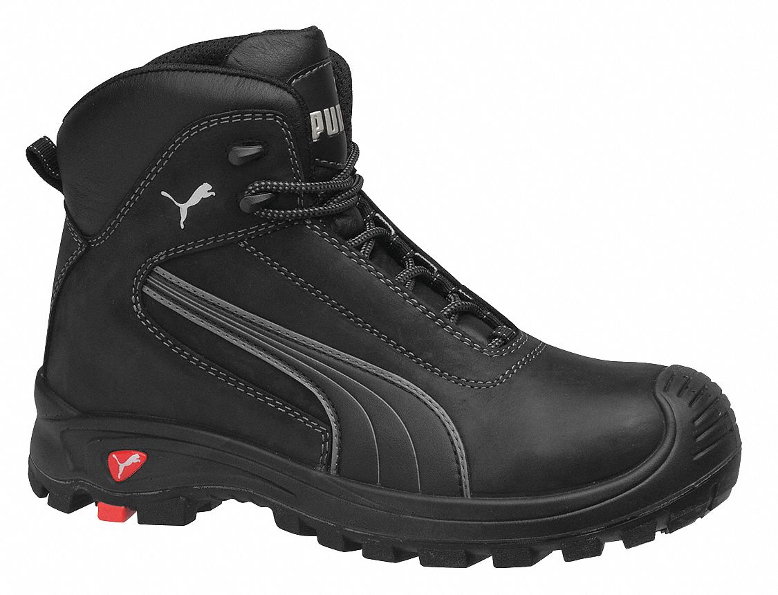 PUMA SAFETY SHOES 6" Height Men's Boots, Composite Toe Type, Black