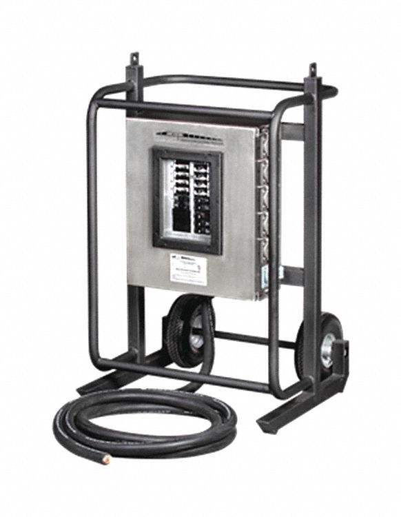 CEP Power Distribution Cart, 120/208V AC Voltage Rating, 200 A Amps