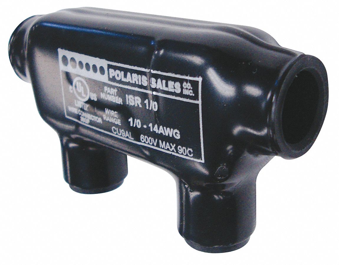 POLARIS 3.25"L 2Port Insulated Multitap Connector, DoubleSided Entry