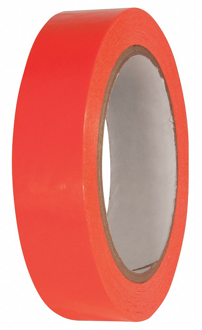 GRAINGER APPROVED Floor Marking Tape, Solid, Continuous Roll, 1 in