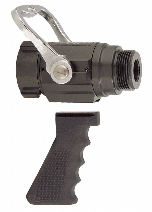 ELKHART BRASS Fire Hose Nozzle, 11/2" Inlet Size, NH Thread Type, 184