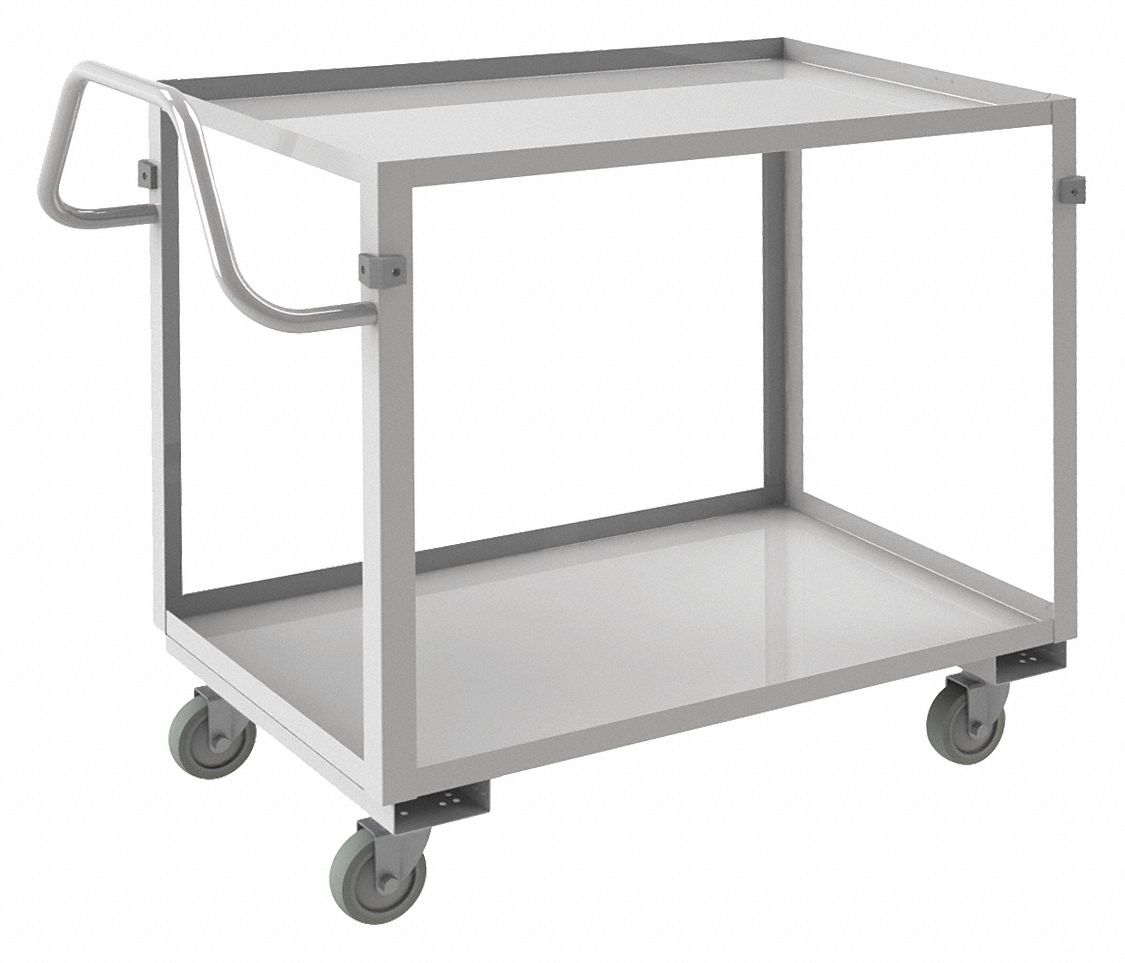 GRAINGER APPROVED Stainless Steel Raised Handle Utility Cart, 600 lb