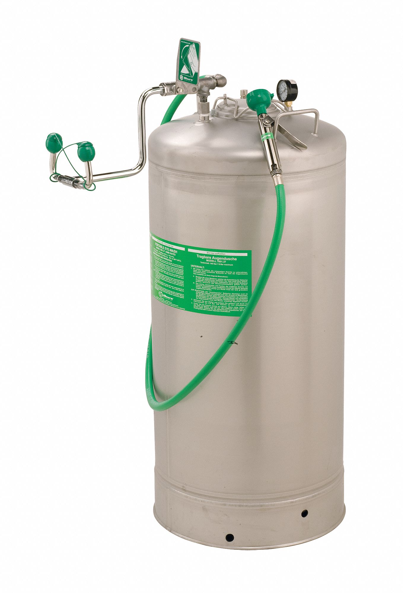 HAWS Eye Wash Station, SelfContained Pressurized, 37.0 gal Eye Wash