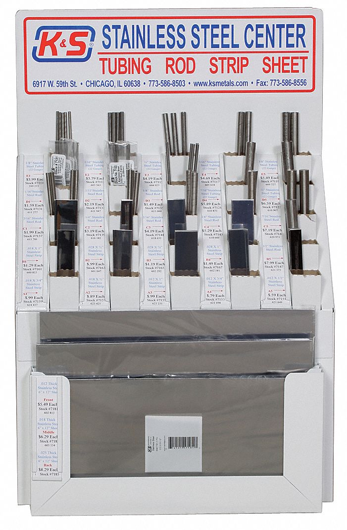 GRAINGER APPROVED Steel Assortment, Stainless Steel 16TE047100 Grainger