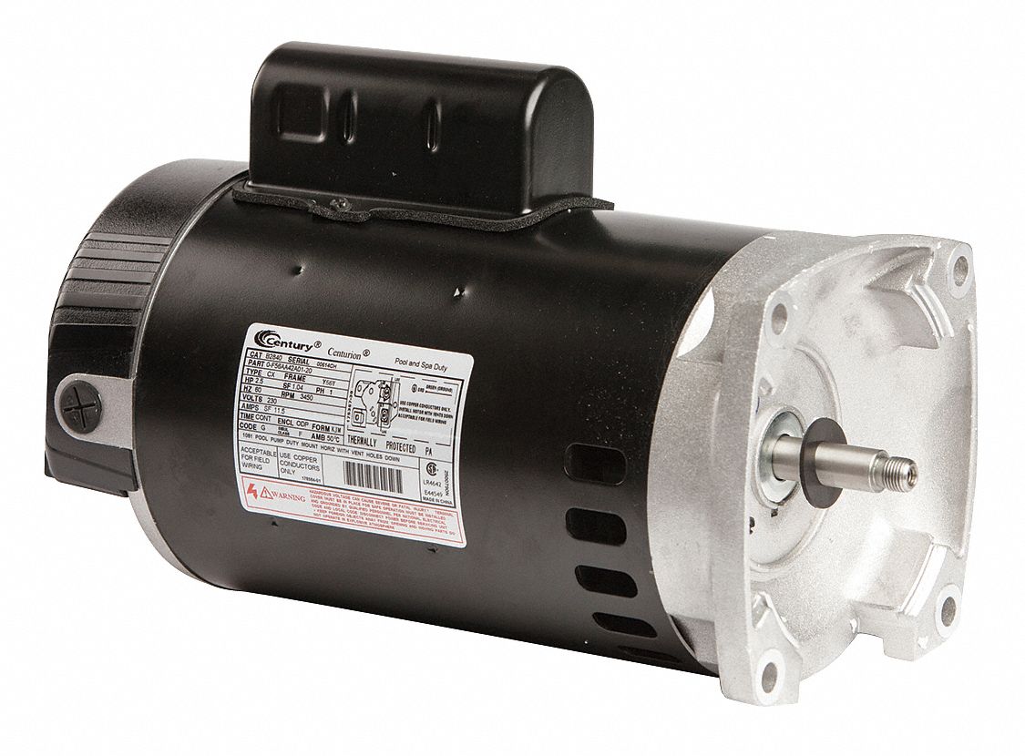 CENTURY Pool Pump Motor,21/2 HP,3450 RPM,230VAC 16U448B2840 Grainger