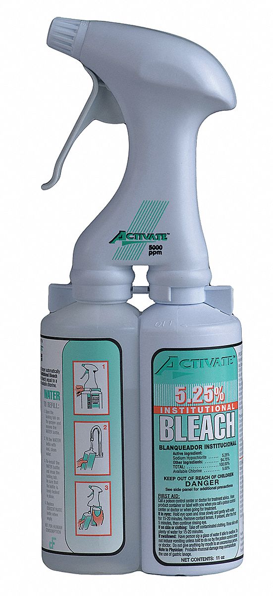 ACTIVATE Bleach Disinfectant,Size 11 oz.,Bleach 16Z988MLCS00060C Grainger