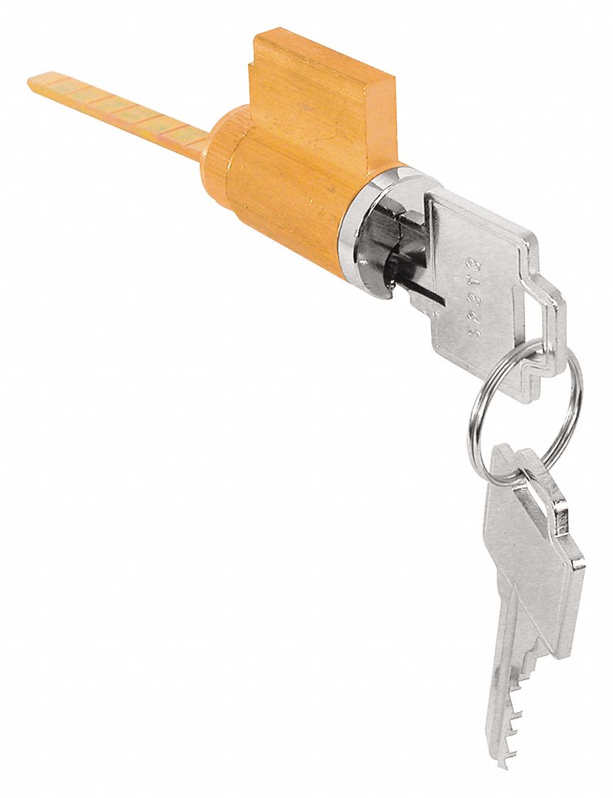 PRIMELINE Door Lock, Cylinder, Brass, 77/16" H 436C27E 2000 Grainger