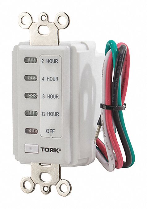 TORK 120V AC Wall Switch Timer, Max. On/Off Cycles:1, White - 173R76