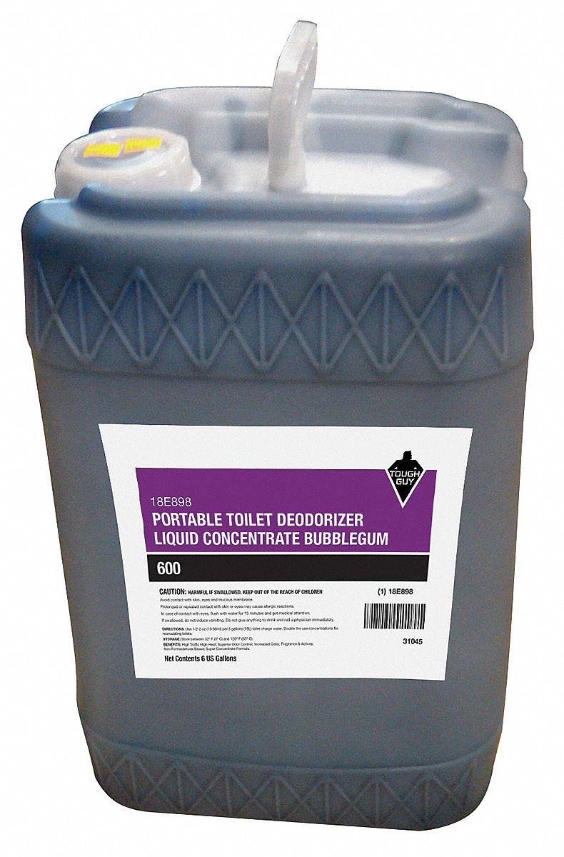 TOUGH GUY Portable Toilet Deodorizer, Bubblegum Fragrance, 6 gal. Jug, Liquid 18E89818E898