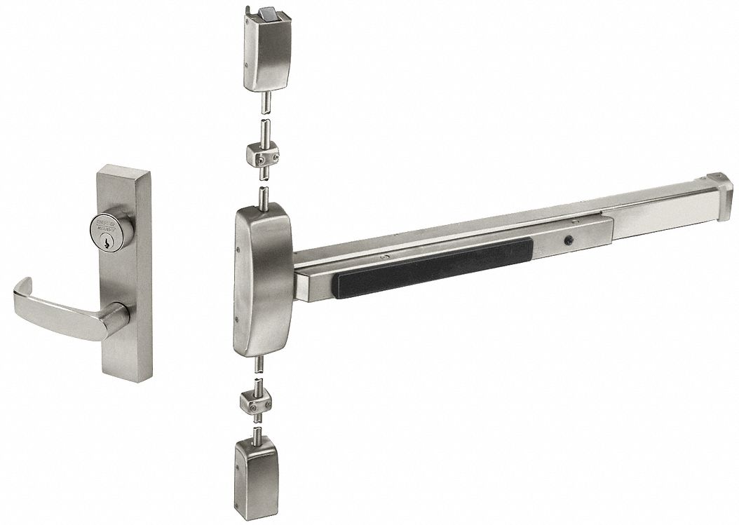 SARGENT Exit Device, Series 80, Dull Stainless Steel, Vertical Rod w