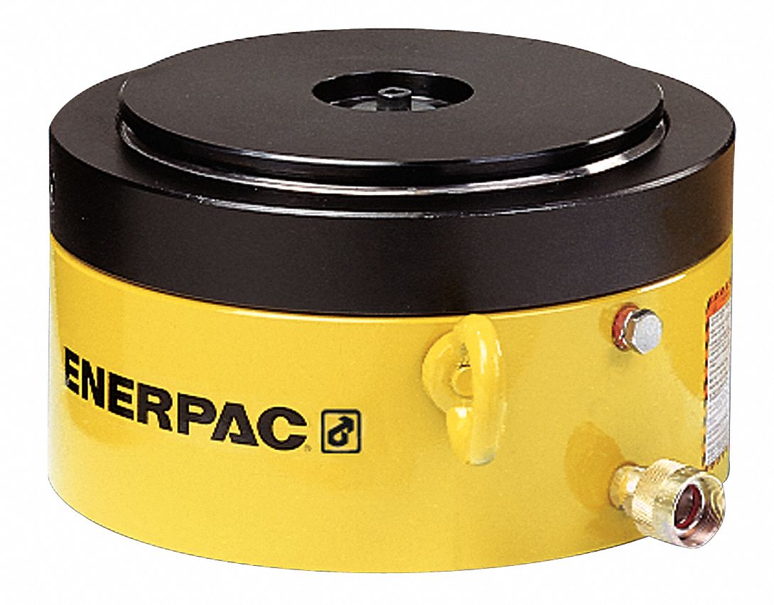 ENERPAC Hydraulic Cylinder, Pancake Lock Nut, Body Material Steel