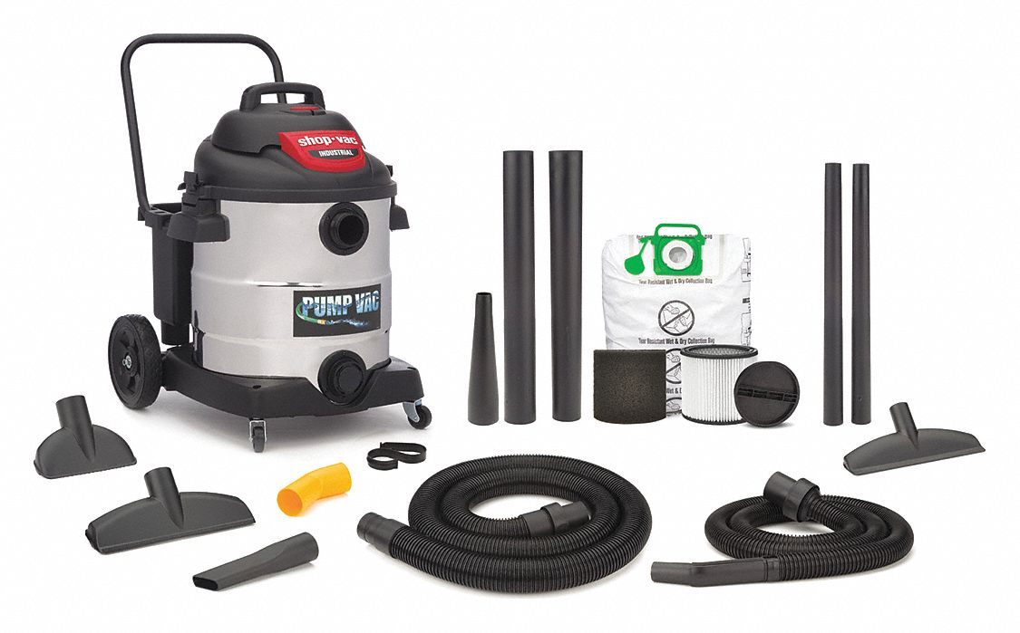 SHOPVAC BuiltIn Pump Shop Vacuum, 14 gal. Tank Size, 130 cfm, 11/4