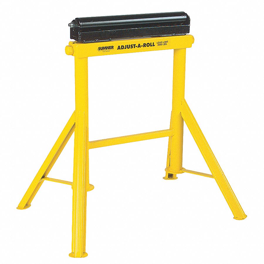 SUMNER Roller Head Pipe Stand, 1/2 to 36 in Pipe Capacity, 31 in