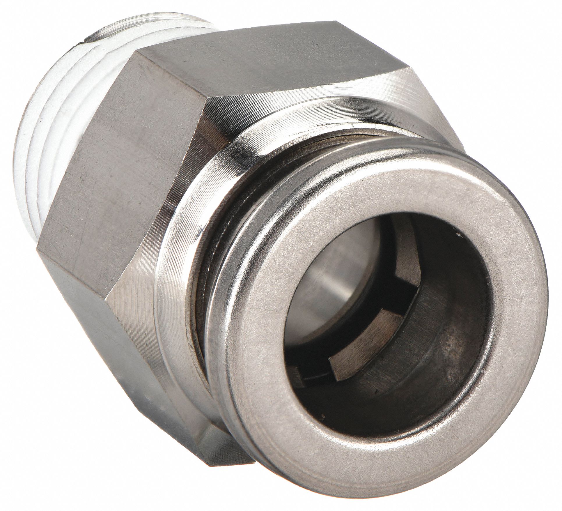 316 Stainless Steel Push To Connect X MNPT Male Adapter 19F719