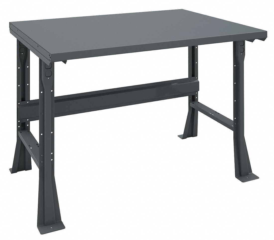 TENNSCO Workbench, Steel, 36 in Depth, 33 1/2 in Height, 48 in Width