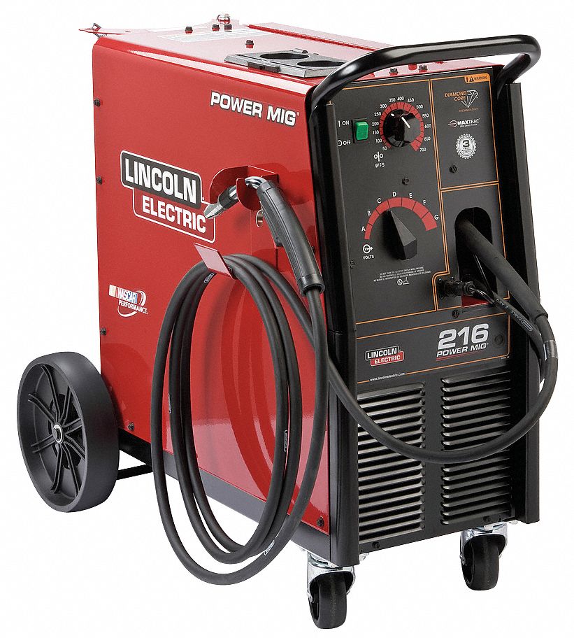 LINCOLN ELECTRIC Mig Welder, Power MIG 216 Series, Input Voltage: 208