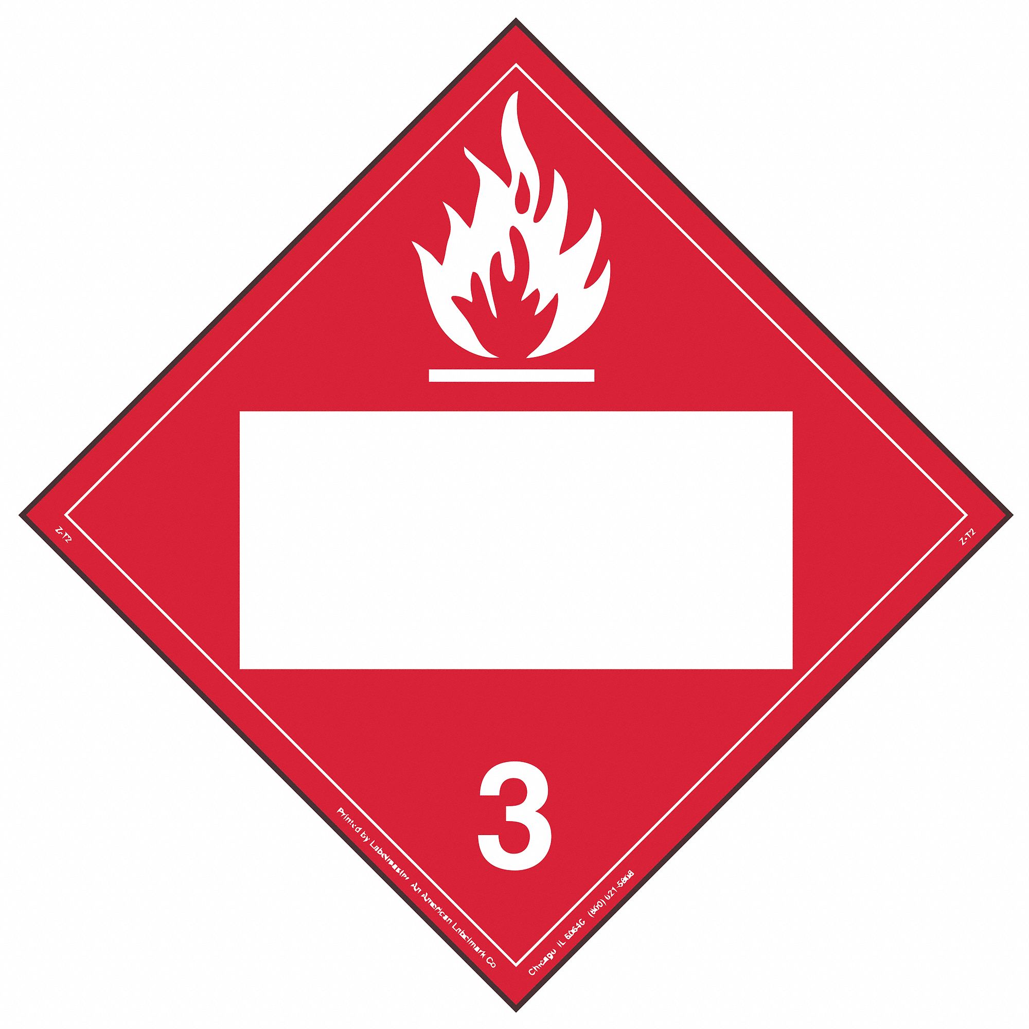 Flammable Liquid In Label Wd Dot Container Placard Ua