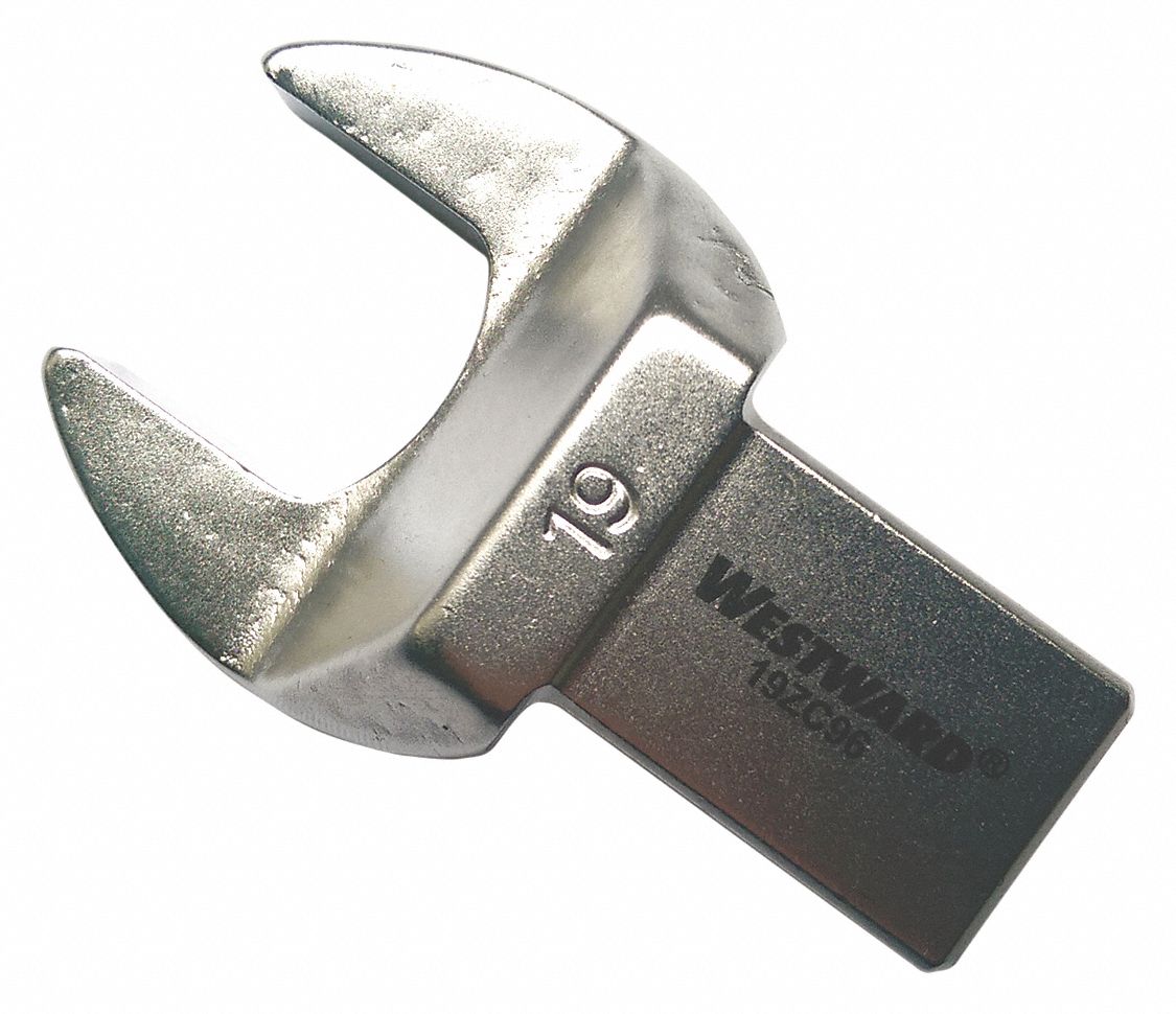 WESTWARD 14mm x 18mm Open End Interchangeable Torque Wrench Head, 211/