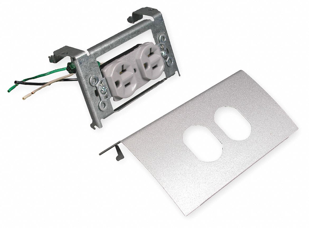 WIREMOLD Steel Duplex Device For Use With DS4000 Raceway, Ivory 1EXW1