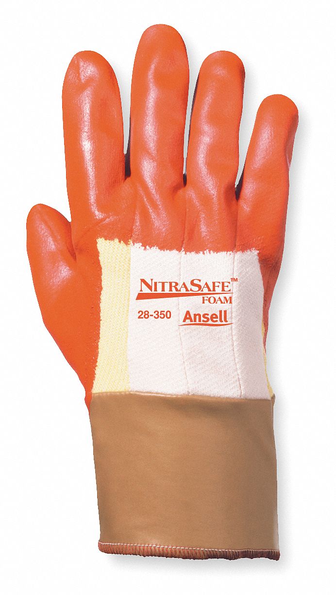 Cut Resistant Gloves,Orange/Gold,L,PR