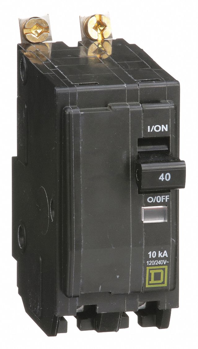 SQUARE D Bolt On Circuit Breaker, 40 Amps, Number of Poles 2, 120/240VAC AC Voltage Rating