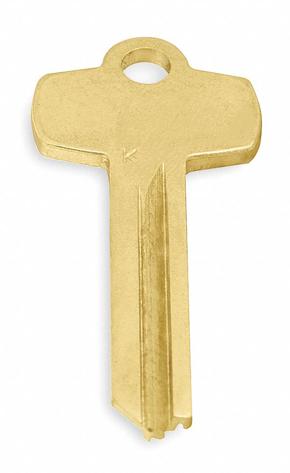 MASTER LOCK Key Blank, For Use With Interchangeable Cores, K, Brass