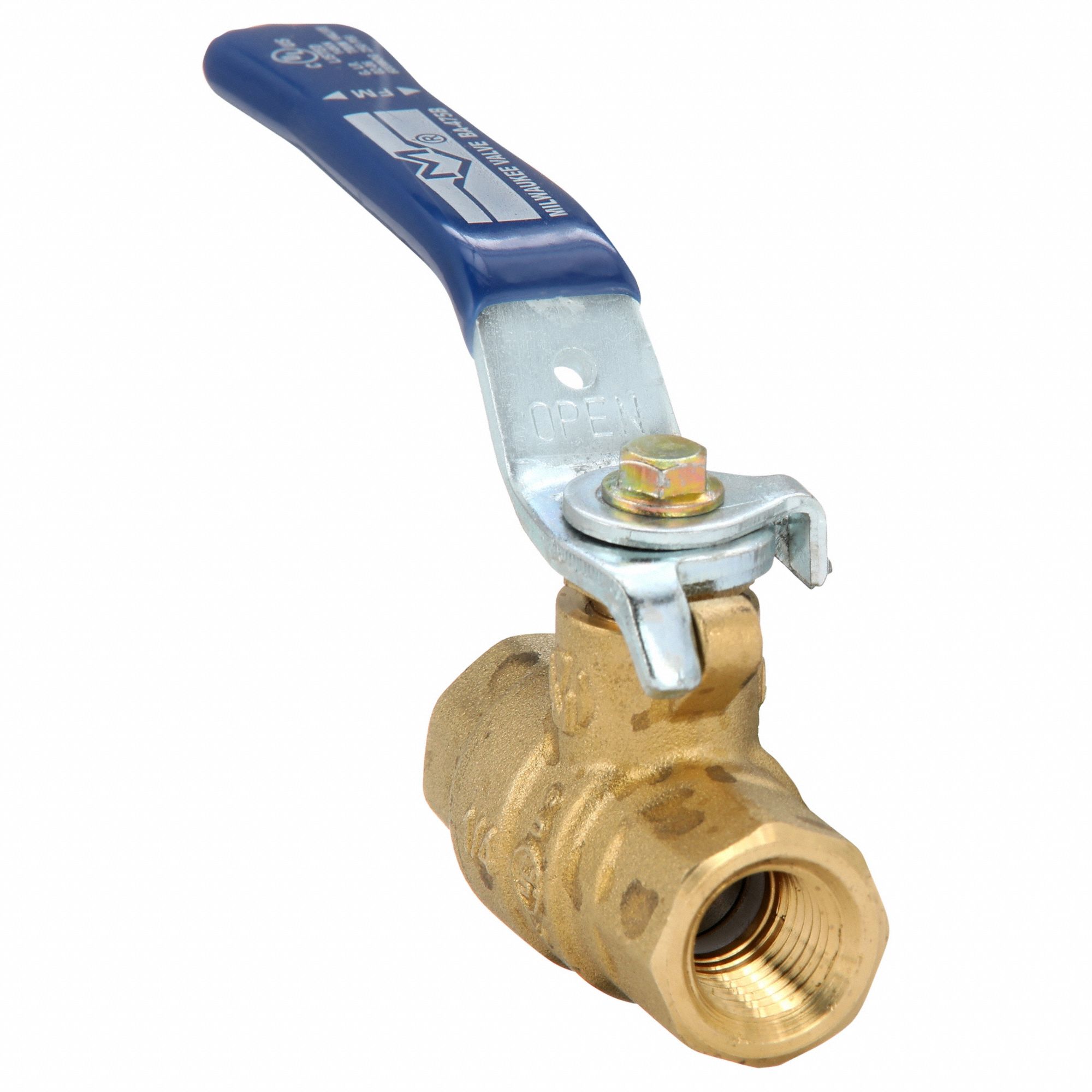 MILWAUKEE VALVE 1 4 In Brass Manual Two Way Ball Valve 1JBA4 BA