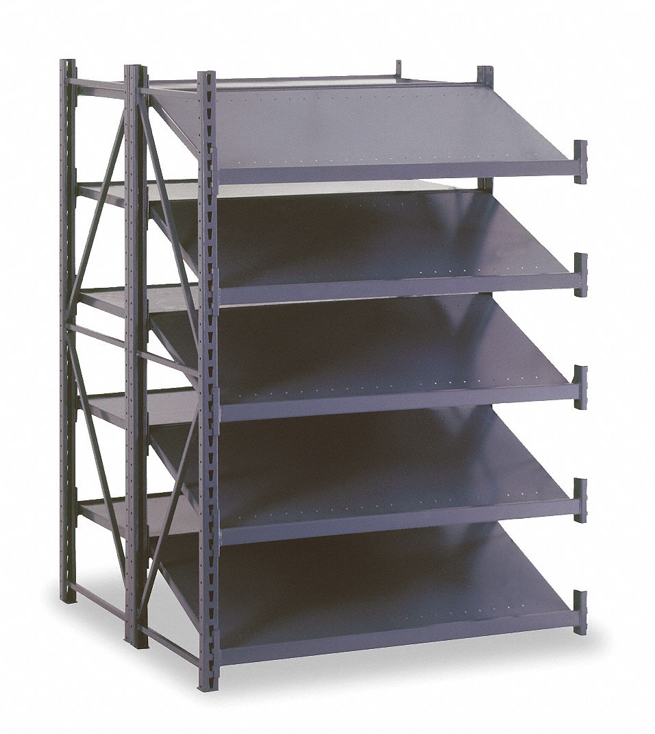 EDSAL AddOn Boltless Shelving with Steel Decking, 5 Shelves, 50"W x 50