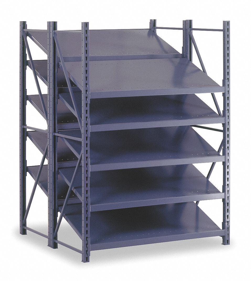 EDSAL Starter Boltless Shelving with Steel Decking, 5 Shelves, 52"W x